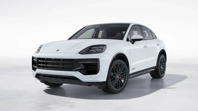 Vnější pohled na Cayenne GTS Coupé zobrazující přední a levou stranu vozu