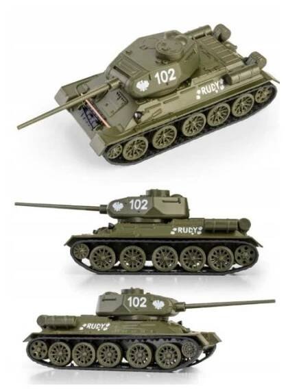 Kovový model - Tank T-34-85 RUDY 102, 1:43