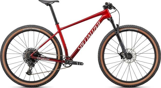 kolo Specialized Chisel HT Comp 29" - Gloss Red Tint Carbon/Brushed/White