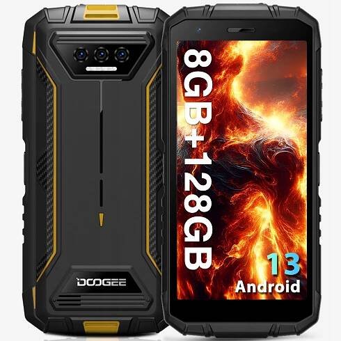 DooGee S41Plus Smartfón 8GB /128 GB Android 13 5,5“ IPS HD+ 6300mAh NFC 4G