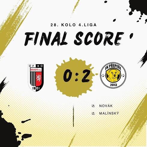 28. kolo FK Brandýs nad Labem 0:2 FKP | FK PŘEPEŘE