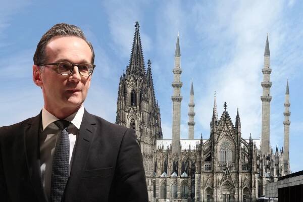 Heiko Maas vor Kölner Moschee