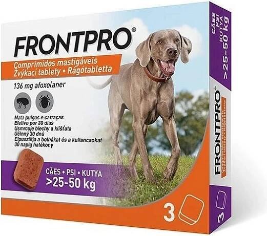 Frontpro 25 - 50 kg 136 mg 3 žvýkací tablety