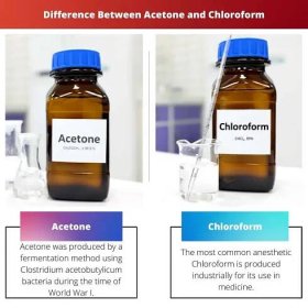 Rozdíl mezi acetonem a chloroformem