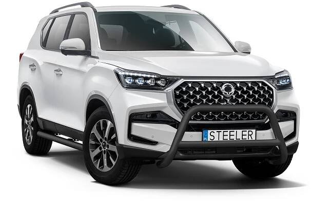 Ochranný rám "A" s příčkou ČERNÝ - SsangYong Rexton (2021 -)