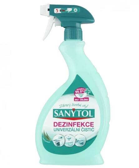 Sanytol dezinfekční univerzální čistič ve spreji s vůní eukalyptu, 500 ml