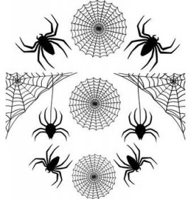 Jedlé obrázky pavouci a pavučiny 9ks