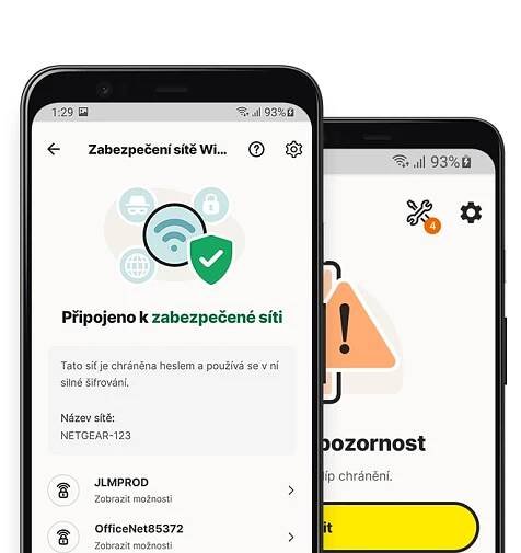 Aplikace Zabezpečení sítě Wi-Fi v tabletu a telefonu