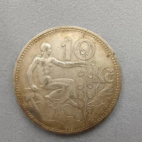 stará sběratelská stříbrná mince 10 Kč, 1931 (23908)