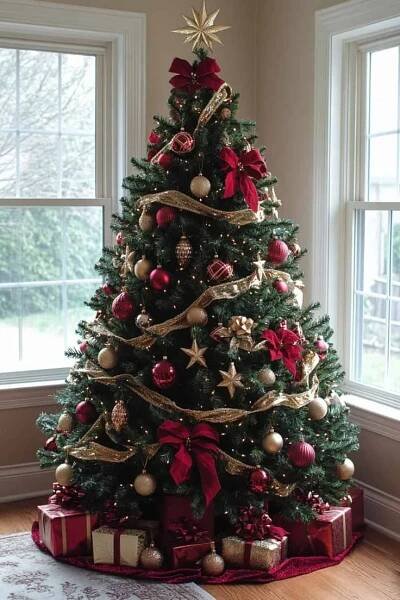 red Christmas tree