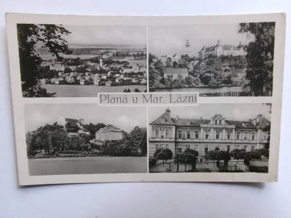 Planá u Mariánských lázní - pěkné partie na město - Pohlednice místopis