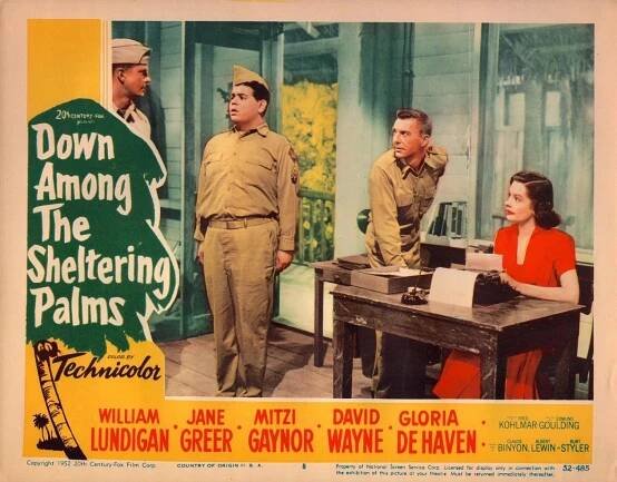 William Lundigan, Alvin Greenman, David Wayne, Jane Greer - Down Among the Sheltering Palms - Fotosky