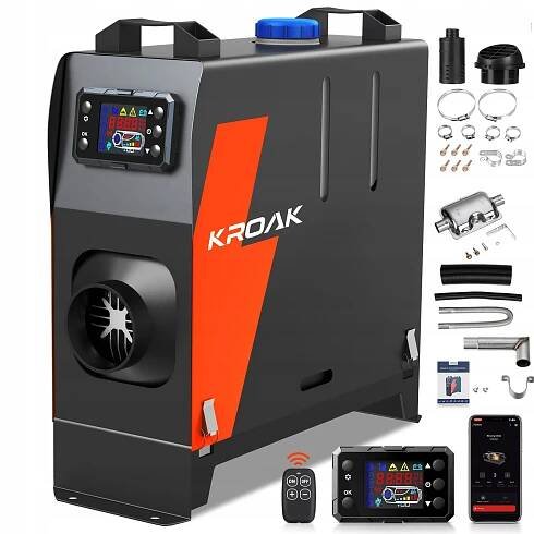 NEZÁVISLÉ TOPENÍ 8KW 12/24V OHŘÍVAČ DIESEL WEBASTO LCD BLUETOOTH