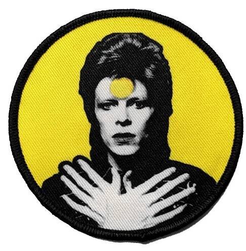 Official Band Merch | David Bowie - Circular Crossed Hands Woven Patch
