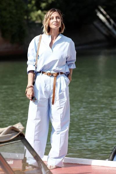 VENICE, ITALY - AUGUST 26: Anna Ferzetti is seen arriving ahead of the 82nd Venice International Film Festival 2025 on August 26, 2025 in Venice, Italy. (Photo by Daniele Venturelli/WireImage)