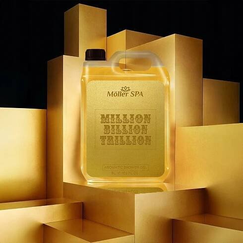 Möller ONE MILLION BILLION TRILLION SPRCHOVÝ GEL PÁNSKÁ PARFÉMOVÁ VŮNĚ 5 L Výrobek neobsahuje hliníku čpavku minerálních olejů PEG síranů složek živočišného původu SLES