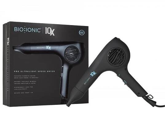 Profesionální fén na vlasy Bio Ionic 10X Pro Ultralight Speed Dryer - 1800 W, černý