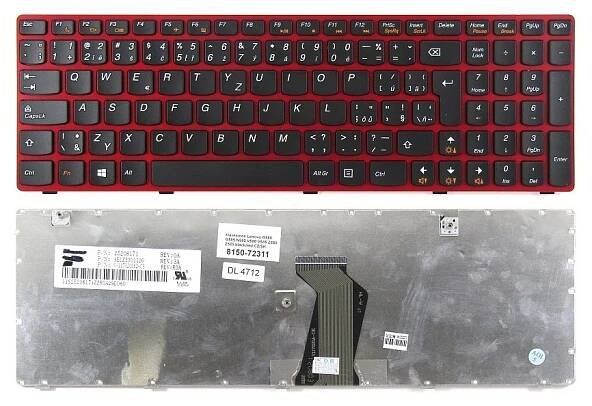 klávesnice Lenovo G580 G585 N580 V580 V585 Z580 Z585 black/red CZ/SK