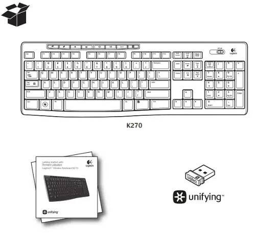 Bezdrátová klávesnice Logitech® K270 - 0