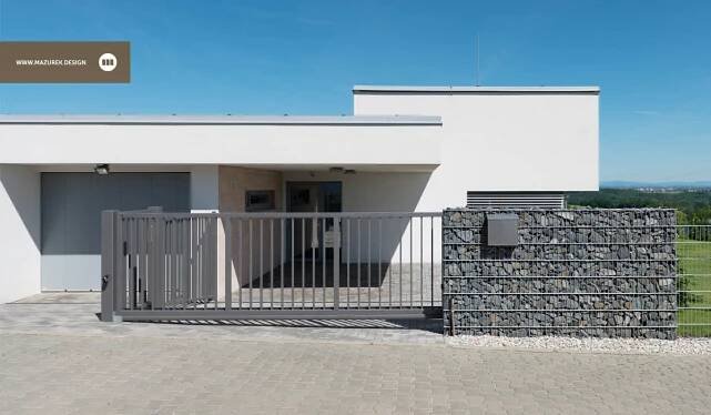 Samonosná brána Airy s gabionem