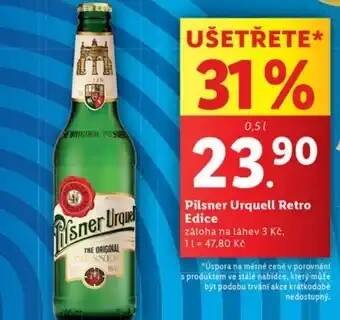 Lidl Pilsner Urquell Retro Edice nabídka