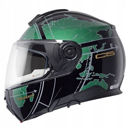 SCHUBERTH C5 GLOBE GREEN čeľusťová prilba r.57/M