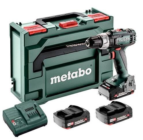 Akumulátorová příklepová vrtačka-aku šroubovák 3x2.0Ah SB 18 L SET Metabo