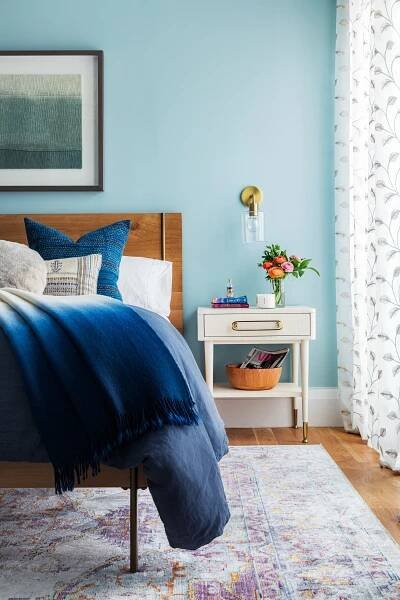 Brooklinteriors | Interior Design | Blue Bedroom Story 