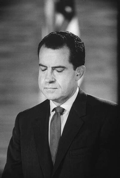 Richard Nixon during the Kennedy-Nixon debates, 1960.
