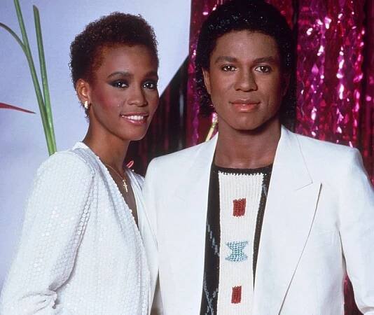Whitney Houston and Jermaine Jackson on As The World Turns soap opera episode airing August 1, 1984