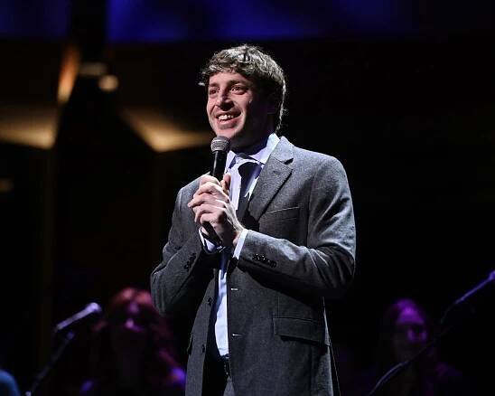 Alex Edelman performs at Comic Relief Live on December 9, 2024 at Jazz at Lincoln Center NYC.