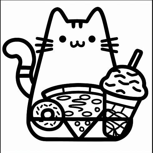 Pusheen omalovánky 8