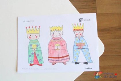 Tvoření pro děti na Tři krále + omalovánka zdarma