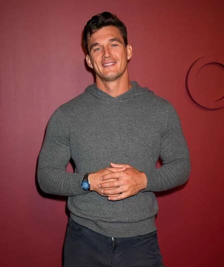 Tyler Cameron is seen at Planet Omega launch event on November 09, 2023 in New York City.