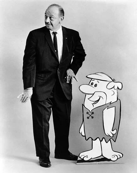 Barney Rubble and Mel Blanc