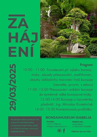 Zahájení sezóny v Bonsaimuseu Isabelia ~ Svaz květinářů a floristů ČR