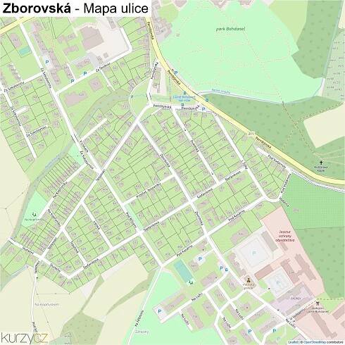 Zborovská - mapy | Kurzy.cz