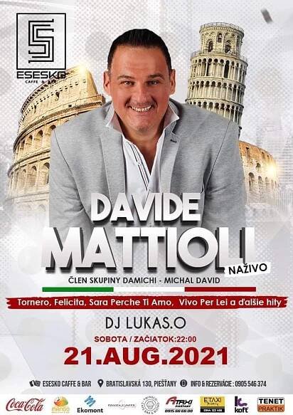Talianska noc s Davide Mattioli v Esesko už túto sobotu. Užite si oldies party ako sa patrí – pnky.sk