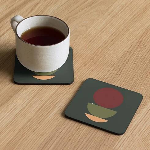 Segmented Short Game - Cork-back coaster