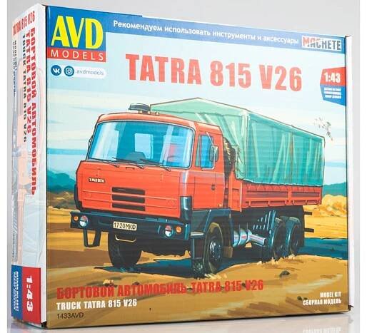 AVD Models - Tatra 815 V26, plachtová, Model kit 1433AVD, 1/43