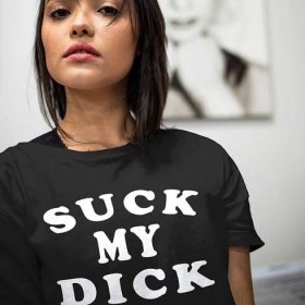 Suck My Dick T-Shirt | Funny College Letters Shirt | Fuck You Shirt | Naughty Humor Shirt | Funny Explicit Dark Humor | Adult Gift Shirt