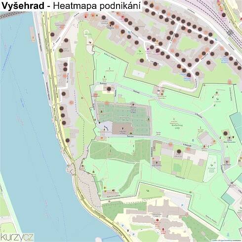 Vyšehrad - mapy | Kurzy.cz