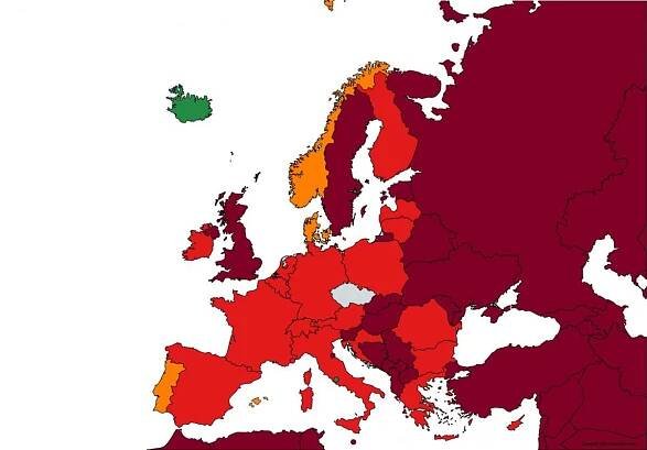 Kypr a Polsko budou nově v tmavě červené kategorii zemí podle míry rizika nákazy. Dánsko, Norsko a Slovinsko budou červené