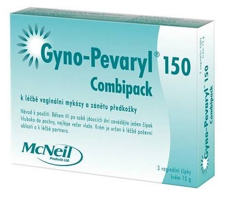 Gyno-Pevaryl Combipack 150mg 3 vaginální čípky + krém 15g