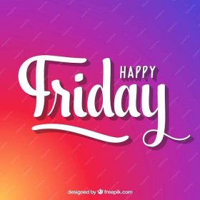 Free vector colorful defocused background of happy friday