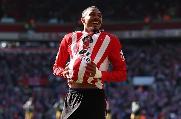 Wilson Isidor of Sunderland celebrates scoring a goal.