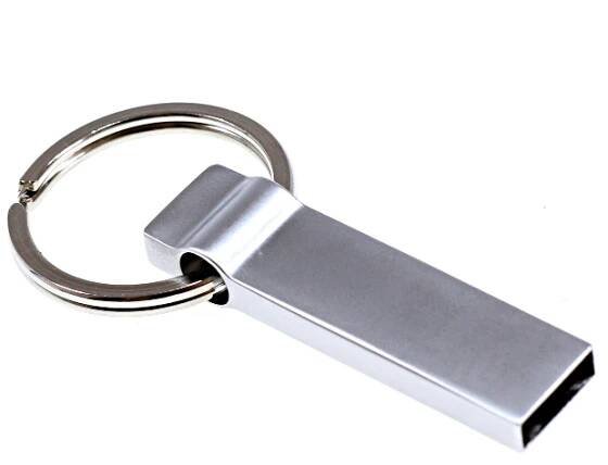 USB flash disk 2.0, 16 GB, stříbrná barva, kroužek na klíče (UDM1009)