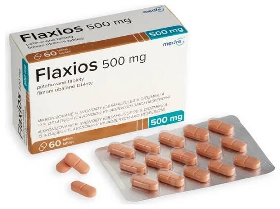 Flaxios 500 mg 1x60 tbl, žily a cievy