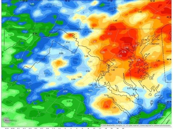 CWG Live updates: A few showers tonight and Friday; nicer weather on the way