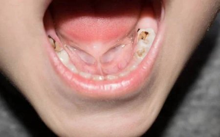 Mléčné zuby pro děti s zkaženým, žlutým, slabým kolapsem, které se hroutí do medicíny — Stock obrázek